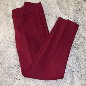 LOFT Outlet Modern Skinny Ankle Pant in Red Plum